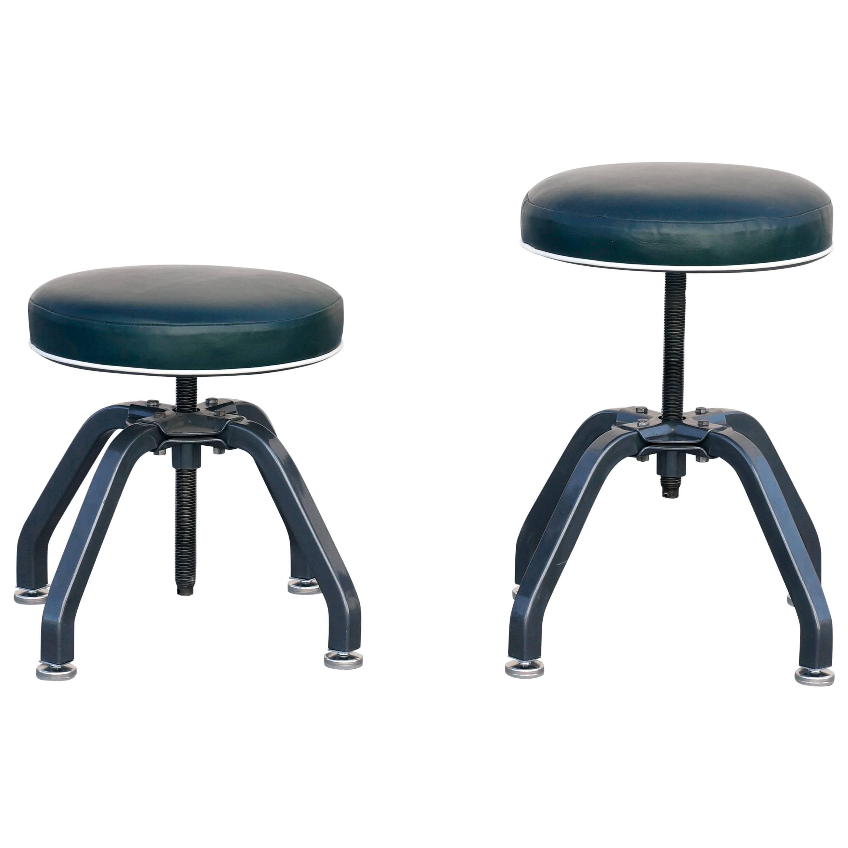 Pair of Rare 1940s Buty-Crafters Salon Stools