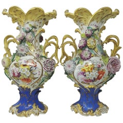 Antique 19th Century English Coalport Vases