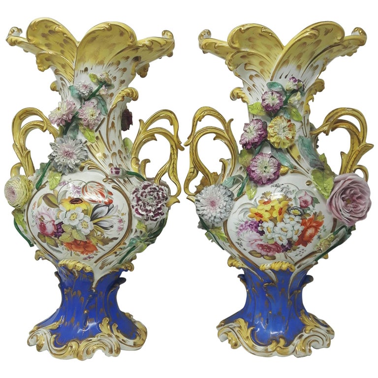 19th Century English Coalport Vases For Sale at 1stDibs