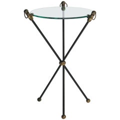 Black and Brass Tripod Table