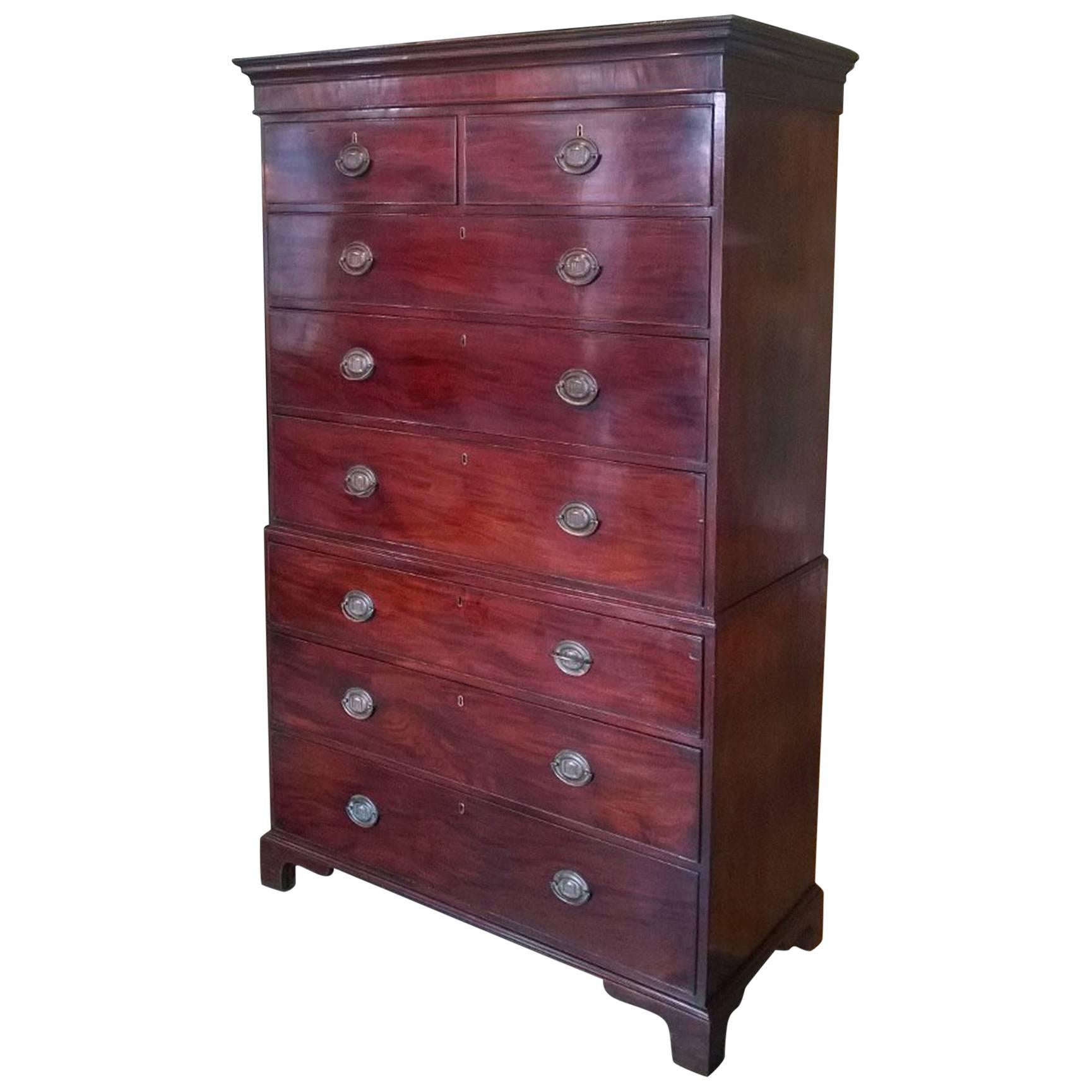 George III Mahogany Tallboy For Sale