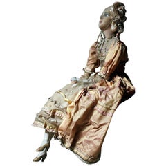 Beautiful and Large Early 20th Century French Boudoir Doll, circa 1920-1925