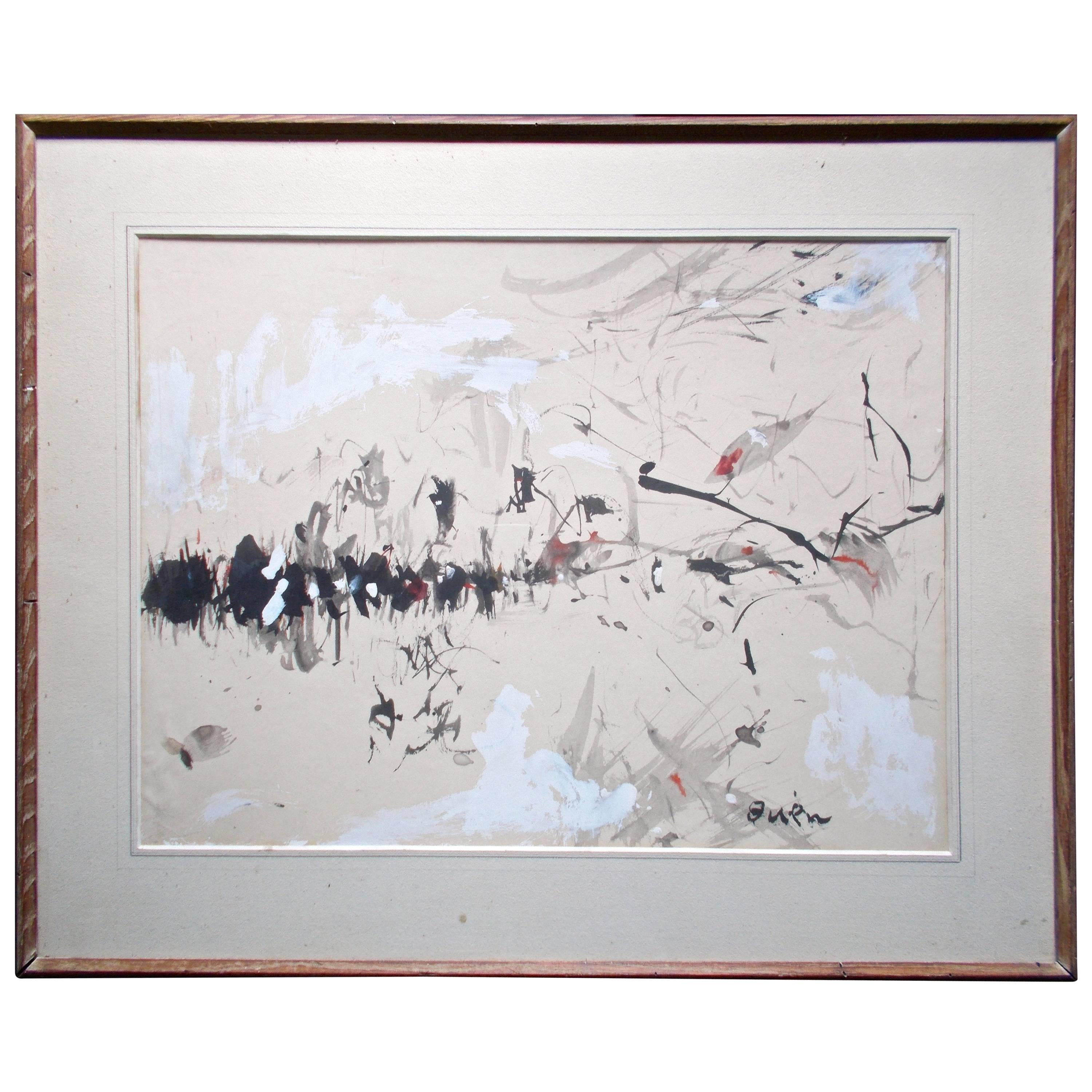 Genichiro Inokuma (Japanese 1902-1993) Original Gouache and Ink Drawing For Sale