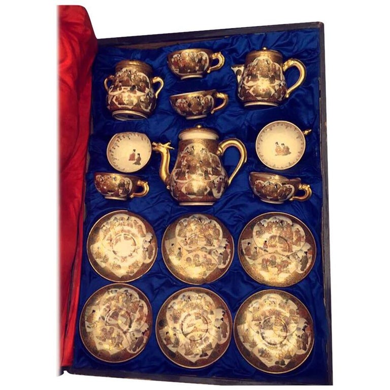 19th Century Satsuma, Meiji Period Tea Set at 1stDibs