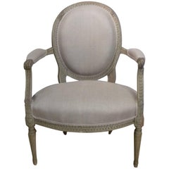 French Fanteuil Open Armchair, circa 1800