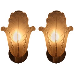 Pair of Art Deco Wall Sconces by Ezan