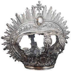 Antique Crown, Silver with Hallmarks, Cordoba, Spain, 1827