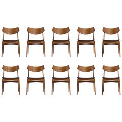 Ten Funder-Schmidt & Madsen Danish Teak Dining Chairs