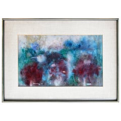 Ralph Rosenborg Abstract Expressionist 1969 Watercolor