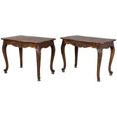 Pair of 19th Century French Parquet Top Tables