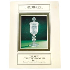 Der Auktionskatalog von Sotheby's für die Krug Collection of Glass, Teil I