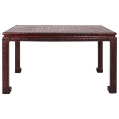 Karl Springer Style Two-Drawer Lacquered Desk