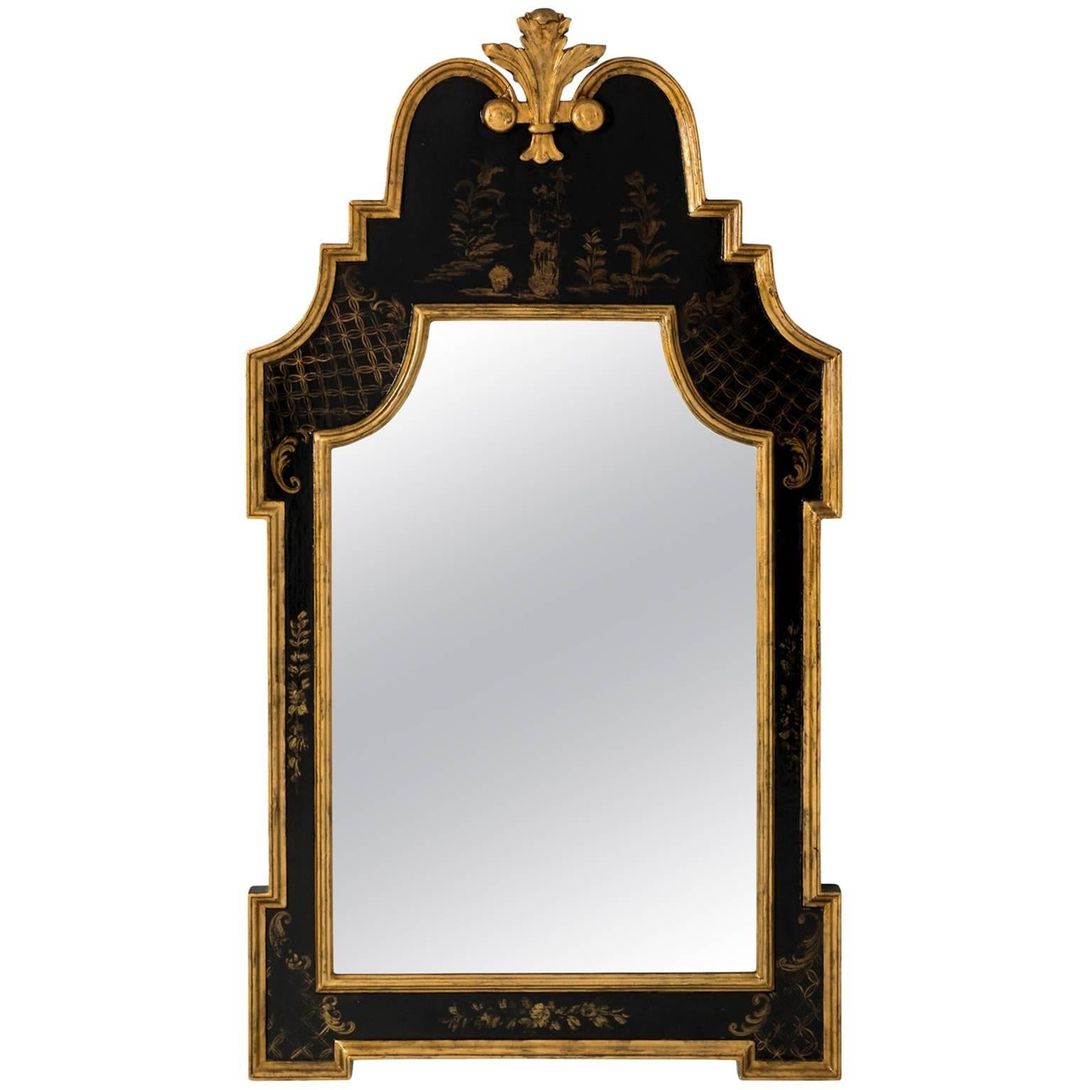 Chinoiserie Painted Giltwood Mirror