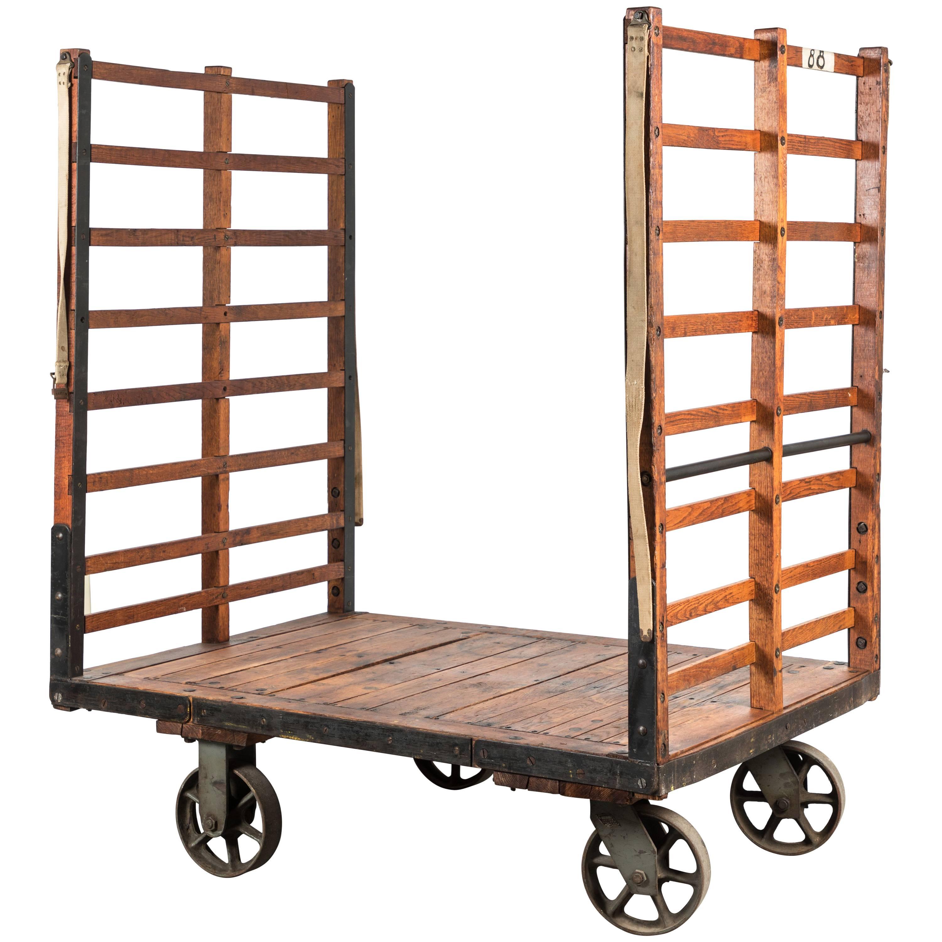 Late 19th Century Midwestern Train Depot Luggage Cart