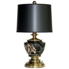 Stiffel Marble and Brass Table Lamp