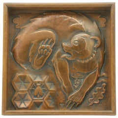 Art Deco Copper Wall Plaques from the Métiers D'art at the Maredsous Abbey