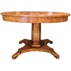 Biedermeier Centre Table Flame Birch