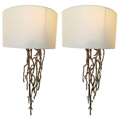 Pair of Brass Sconces Coral Model
