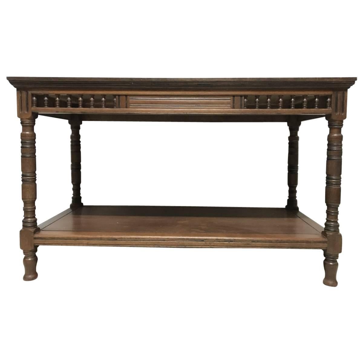 Bruce Talbert for Gillows Attributed Gothic Revival Two-Tier Library Table For Sale