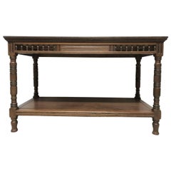 Bruce Talbert for Gillows Attributed Gothic Revival Two-Tier Library Table