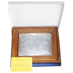 Very Rare Sterling Silver Jean Pierre Vally Engraved Picture with Certificate