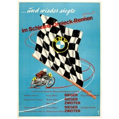 Original Motorcycle Sport Event Poster for Schleizer Dreieck Rennen Motor Racing