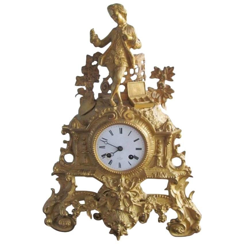 Henry Marc Mantel Clock from 1850 For Sale