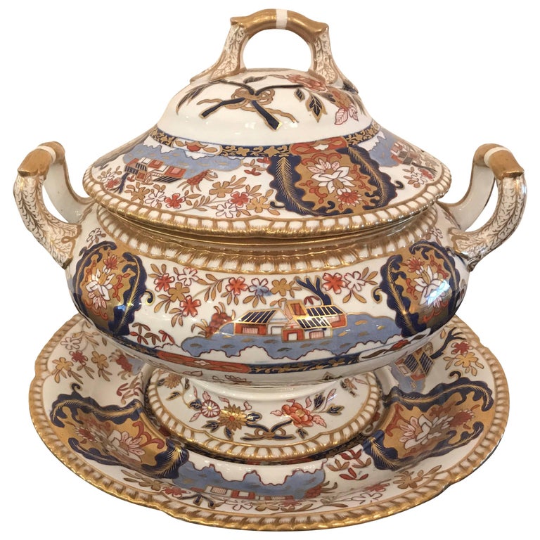 A Caneware Tureen with Rabbits at 1stdibs