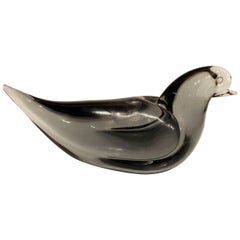 VENINI Murano Glass Grey Dove, circa 1946