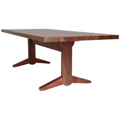 Osland Claro Walnut Trestle Dining Table