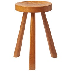 Oak Stool by Jean Touret