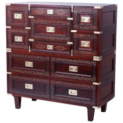 Vintage Anglo-Indian Campaign Style Chest
