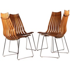 Moderne Esszimmerstühle aus Rosenholz von Hans Brattrud für Hove Mbler, Mid-Century Modern