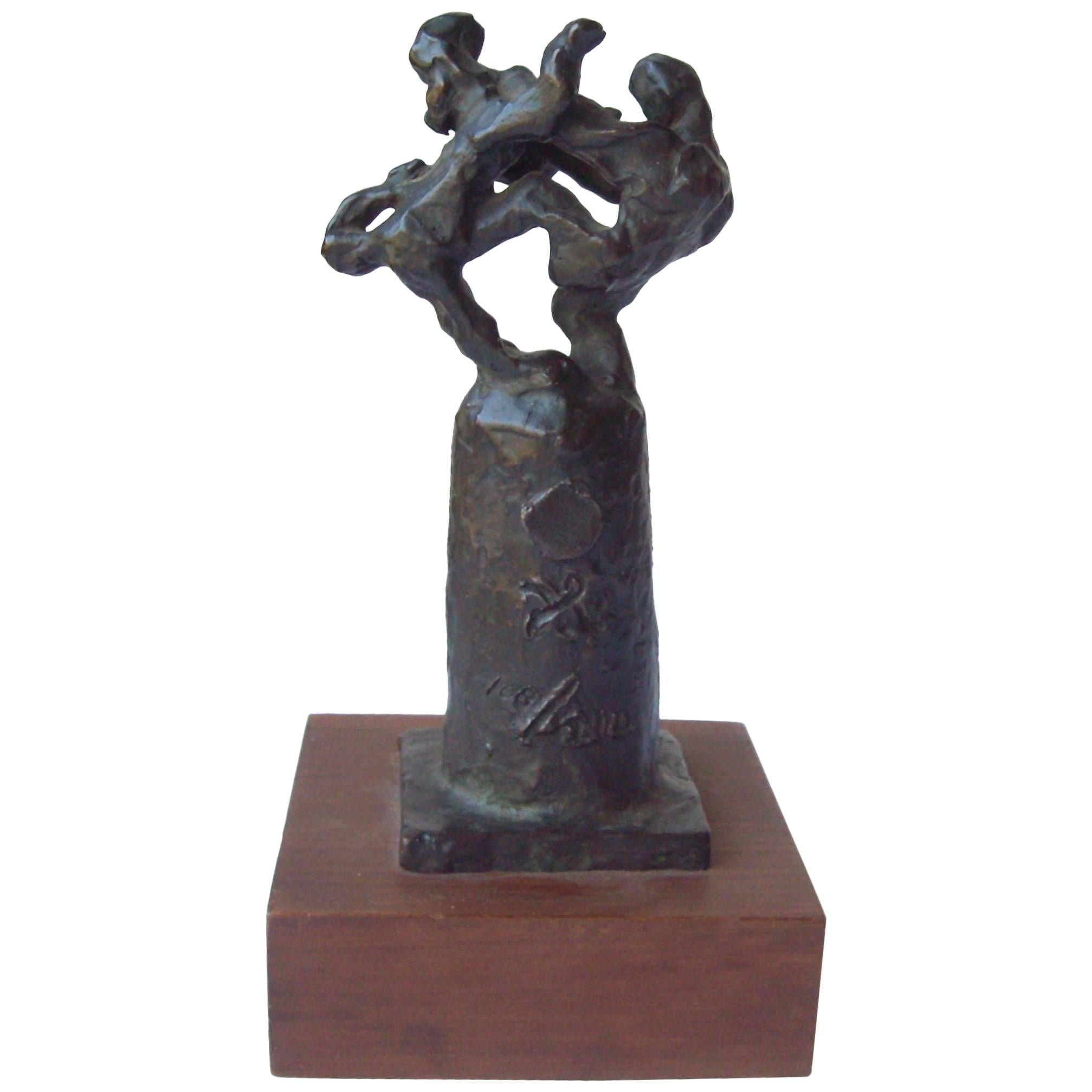 Jacques Lipchitz Signed Initial Bronze Title, Samson Fighting the Lion