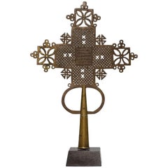 Antique Ethiopian Coptic Processional Cross