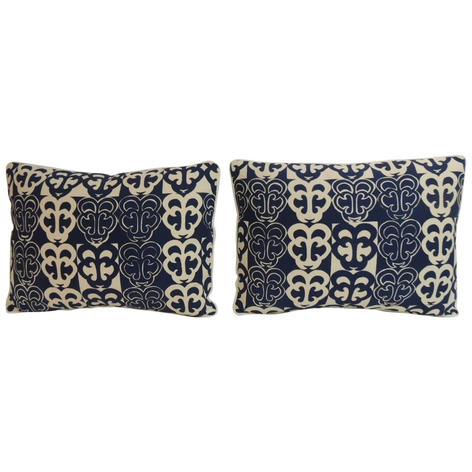 Red white Yellow and Bolster Cushion Vintage cross stitch fabric