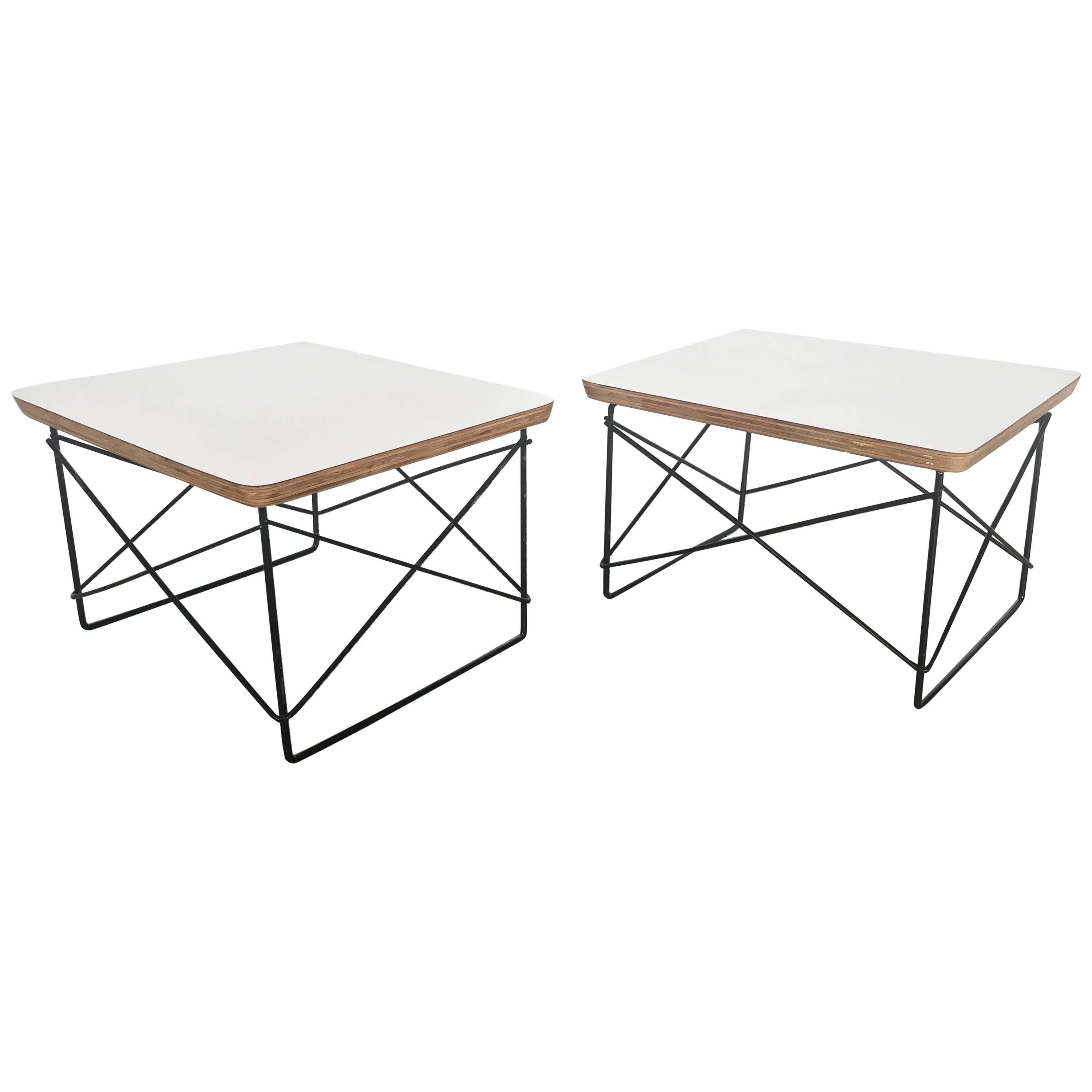 Pair of Charles and Ray Eames LTR Table by Herman Miller