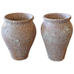 Two French 19th Century Terracotta Pots Submerged in the Mediterranean Sea