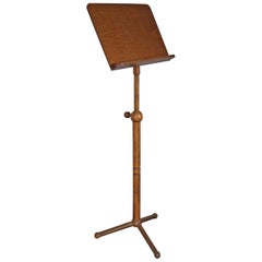 Vintage and Rare 1970s Adjustable Wooden Tripod Book or Music Stand