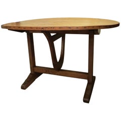 19th Century French Wine Tasting Table with Flip Top