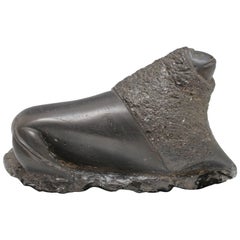 Coal Lion Carved Anthracite