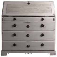Swedish Period Gustavian Secretaire with Reeded Front