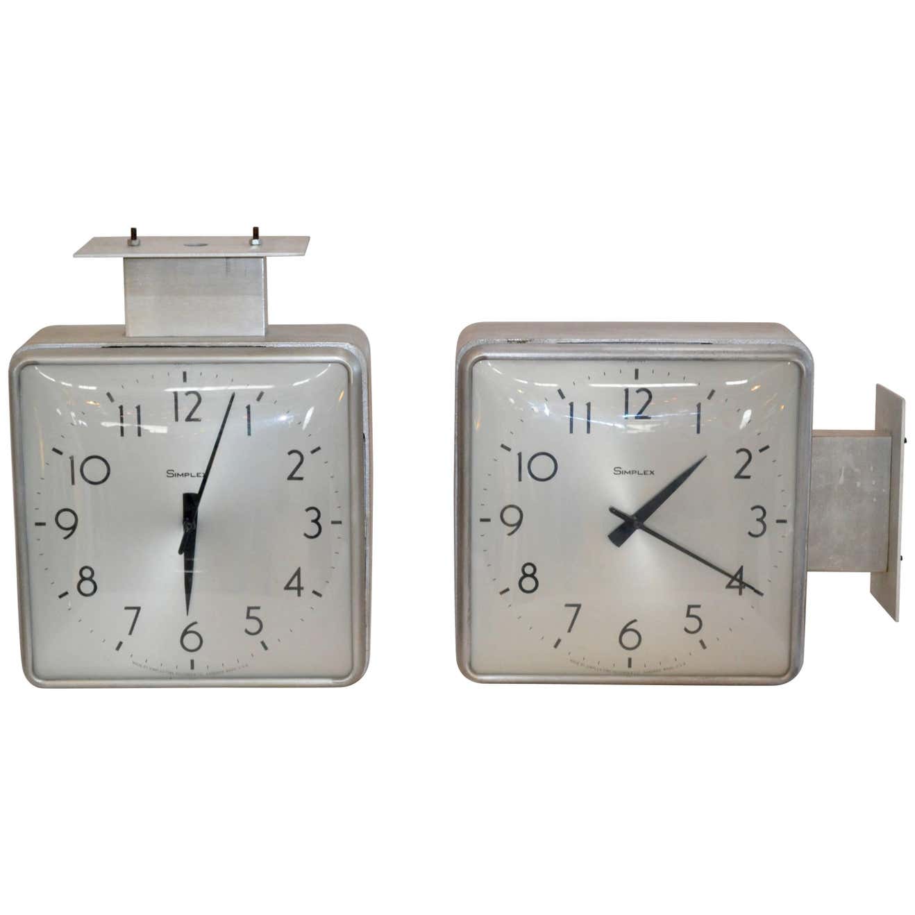 Simplex Double-Sided Clocks at 1stDibs | simplex clocks, simplex double ...