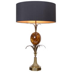 Maison Charles Fractured Resin Ostrich Egg Table Lamp, France, circa 1970