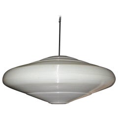 Ribbed Saucer Pendant Chandelier by Heifetz Rotoflex