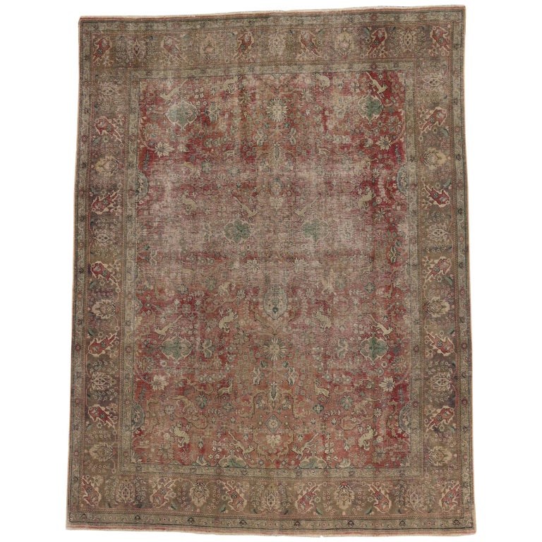Persian Tabriz rug, 1950–59, offered by Esmaili Rugs