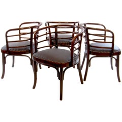 Set of Four Josef Frank Bentwod Dinner Armchairs for Thonet, 1930