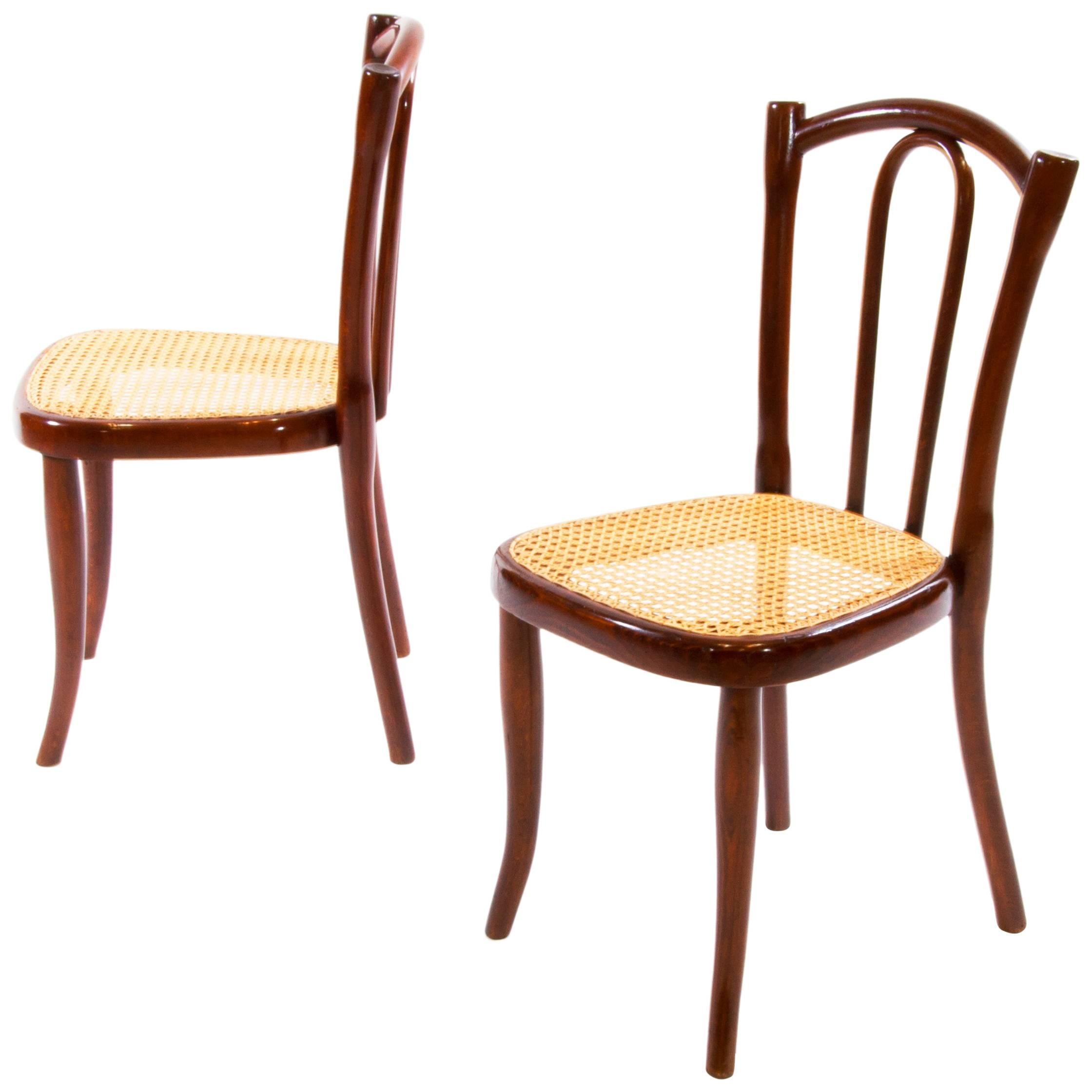 Pair of Thonet Children Bentwood Chairs No. 2 Jugendstil im Angebot