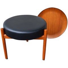 Vintage Danish Teak Stool or Table by Hugo Frandsen for Spottrup