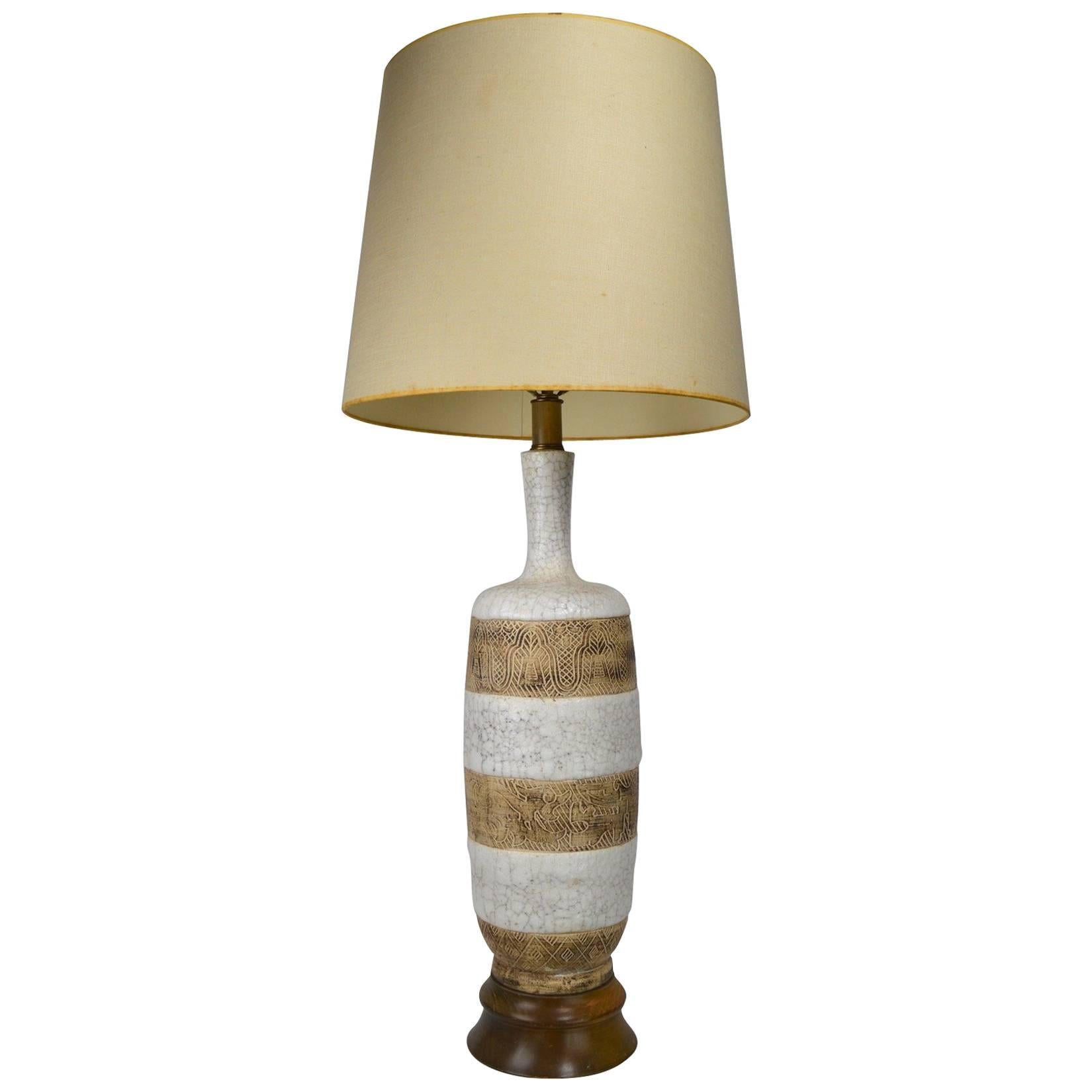Italienische Keramiklampe nach Ugo Zaccagnini